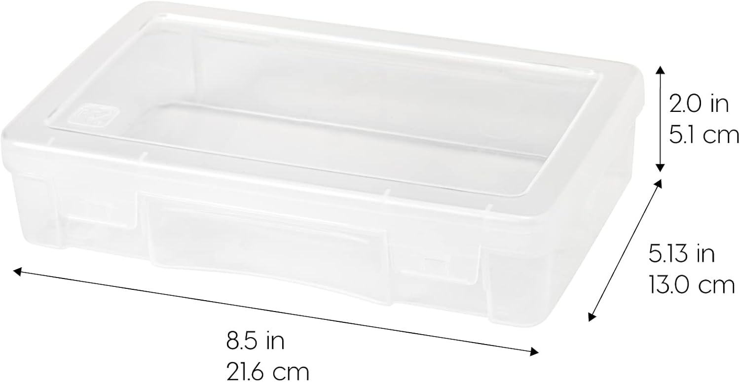 IRIS USA Clear Cases |Made in USA| Plastic Box Organizers (10-Pack)- Medium - Image 2